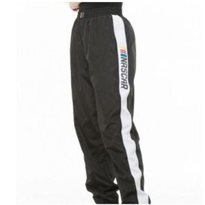 Nascar Windbreaker Jogger Track Pants, M. High Waist Rainbow